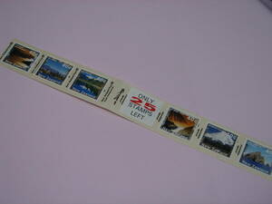 ニュージーランド風景切手綴り　40セント6枚綴り　ニュージーランドの景勝地の切手6枚　未使用　