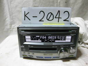 K-2042　Carrozzeria　カロッツェリア　FH-P050MD　MP3　MDLP　2Dサイズ　CD&MDデッキ　故障品