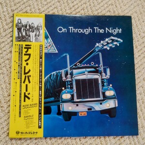 ● Def Leppard　デフ・レパード　●ON THROUGH THE NIGHT ●LPレコード ● 帯付/歌詞付き　●ヴァーティゴレコード当時物