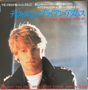 見本盤 BRYAN ADAMS THIS TIME ブライアン アダムス　国内盤EP 1983年