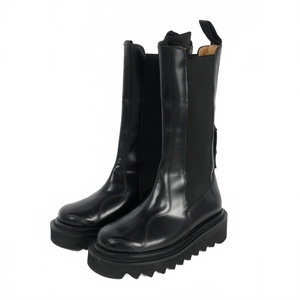 トーガ TOGA SIDE GORE BOOTS サイドゴア バックコンチョ メタルブーツ ロングブーツ 35 黒 1021G レディース