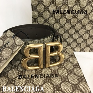 BALENCIAGA BBバックル バレンシアガ レザーベルト【7851-004】