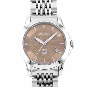 グッチ GUCCI Gタイムレス YA1265007 ブラウン文字盤 新品 腕時計 レディース