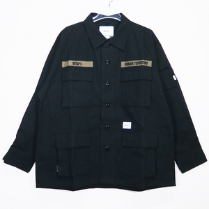 WTAPS ダブルタップス 20AW JUNGLE LS/NYCO.RIPSTOP.CORDURA ジャングル ロングスリーブ シャツ リップストップ ブラック Octk