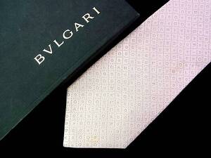 ◆SALE◆1284◆【BVLGARI】ブルガリ 【人気の総ロゴ柄】「最高級セッテピエゲ」 ネクタイ ★