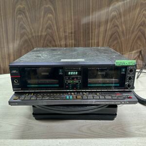 MYM9-779 激安 カセットデッキ AIWA WX88 AD-WX88 STEREO DOUBLE CASSETTE DECK 通電OK 中古現状品 ※3回再出品で処分