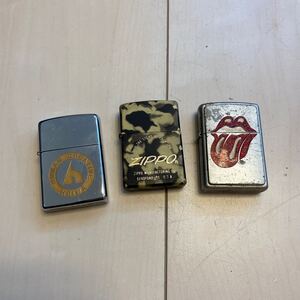 ZIPPO オイルライター 喫煙具 まとめて HUMAN CREATIVE ローリングストーンズ カモフラ コレクション ジッポ ライター 中古品