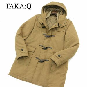 TAKA:Q タカキュー 秋冬 ウール★ フーディー ダウン ダッフル コート Sz.L　メンズ　A3T13930_B#N