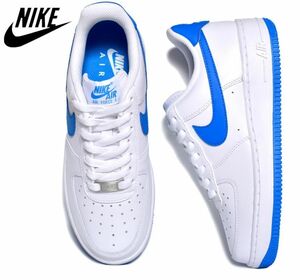 新品 28cm ナイキ NIKE AIR FORCE 1 07 エアフォース ブルー フォトブルー 青 水色 ホワイト 白 箱付き 未使用 正規品 本物