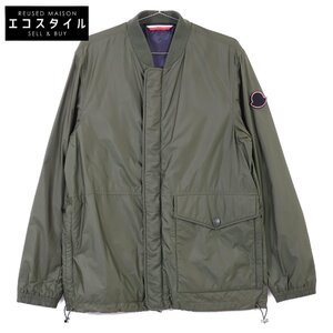 美品/国内正規 MONCLER モンクレール MIKEY ナイロン ジップアップ ブルゾン/ ジャケット 1 カーキ メンズ