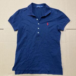 POLO RALPH LAUREN ポロ ラルフローレン レディース 半袖 ポロシャツ ネイビー 紺色 Sサイズ 美品