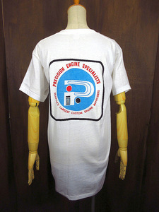 ビンテージ60’s●DEADSTOCK RussellレーシングTシャツ白size L●211113s7-m-tsh-otラッセルカスタムエンジンデッドストックUSA