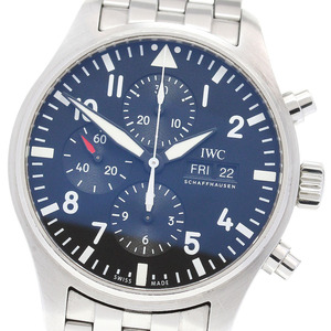 IWC IWC SCHAFFHAUSEN IW377710 パイロットウォッチ クロノグラフ デイデイト 自動巻き メンズ 保証書付き_845688