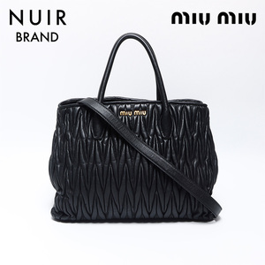 ミュウ ミュウ Miu Miu トートバッグ マテラッセ 2WAY ブラック