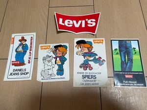 70s～ビンテージ☆リーバイス☆ステッカー５枚☆LEVIS☆グッドデザイン☆アンティーク☆アメカジ☆アメトイ☆ジョニー・デップ☆ミリタリー