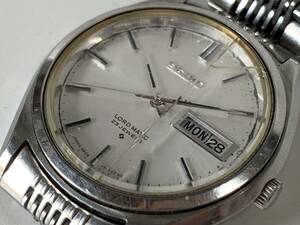 Hu251◆SEIKO セイコー◆腕時計 時計 ロードマチック LORD MATIC 5606 7070 23JEWELS オートマチック デイデイト シルバー メンズ