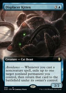 MTG ■青/英語版■ 《ディスプレイサーの仔猫/Displacer Kitten》★拡張FOIL★ 統率者レジェンズ：バルダーズゲートの戦い CLB