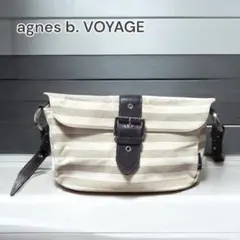 agnes b. VOYAGE ショルダーバッグ キャンバス ボーダー