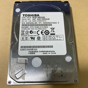 TOSHIBA 2.5インチHDD MQ1ABD032 320GB 5400rpm 7mm 