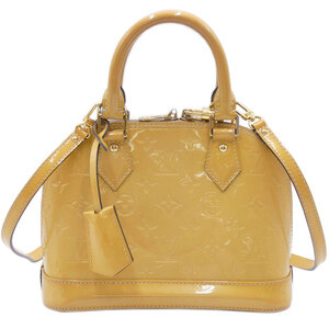 ルイヴィトン バッグ LOUIS VUITTON 2WAY ミニ ハンドバッグ ショルダーバッグ アルマBB ヴェルニ イエロー M90104 3015