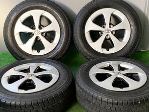 【バリ溝スタッドレス】トヨタ 30 プリウス 15in 6J+45 PCD100 グッドイヤー アイスナビ 195/65R15 ウィッシュ アリオン シエンタ プレミオ