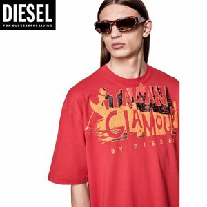 新品 未使用 タグ付き ★定価23,100円 DIESEL ディーゼル メンズ ユニセックス Lサイズ パフプリント Tシャツ 半袖 リラックスフィット 08