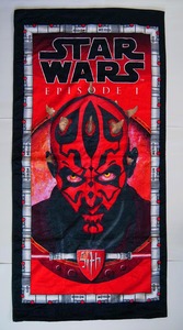 スターウォーズ EP1 ファントムメナス「ダースモール」デザイン特大バスタオル■未使用新品■STARWARS DARTH MAUL bath towel