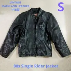 80s ビンテージ レザージャケット　シングルライダース　Rock Bike