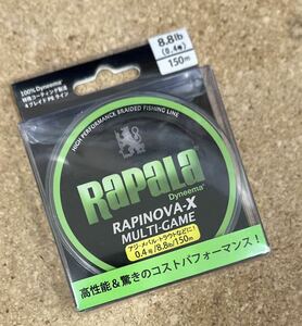 [新品] ラパラ Rapala ラピノヴァX マルチゲーム 0.4号 150m（ライムグリーン） #PEライン #エギング #アジング #メバリング #トラウト