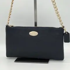 ✨️美品✨️COACH ポシェット サコッシュ ショルダーバッグ ネイビー