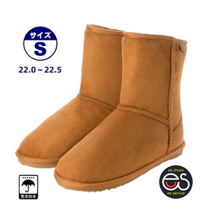 ★新品★【22651_CAMEL_S (22.0~22.5）】レディース防寒ブーツ　ムートンブーツ　防寒＆防水＆防滑　ミドル丈　積寒地対応　高品質