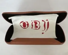 OBJ メガネケース 茶色 天然素材