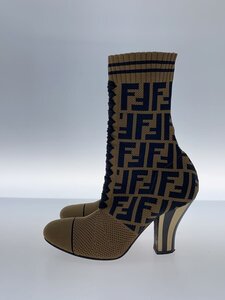 FENDI◆ブーツ/36/ズッカ柄/ニットショートブーツ/フェンディ//