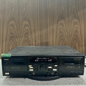 MYM6-82 激安 カセットデッキ Victor TD-W313 DOUBLE CASSETTE DECK 通電OK 中古現状品 ※3回再出品で処分