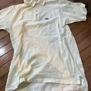 ラコステ ビンテージ chemise lacoste クリーム色