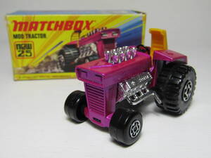 match box 1972年製 マッチボックス Superfast №25 MOD TRACTOR マッドトラクター V8 英国製 Made in England イギリス トラクター GB UK