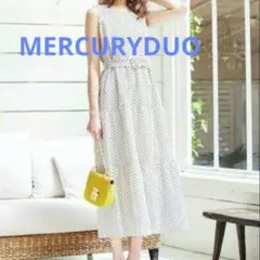 MERCURYDUO 定価12100円ドット柄ティアードマキシワンピース