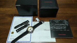 送料無料 ショパール Chopard グランプリ モナコ ヒストリック 168568-3001 箱、国際保証書、クロノメーター認定証、替えベルト付き 自動巻