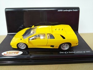 ■ VITTESSEビテス 1/43 26950 Lamborghini Diablo イエロー ランボルギーニディアブロ モデルミニカー