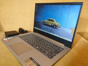 ★【美品】 Lenovo Ideapad S340-14API AMD Athlon 300U Radeon Vega Mobile Gfx 2.40GHZ SSD/256GB 4GB 電源アダプター付き★