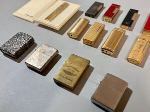 ZIPPO ジッポ YSL maruman 他 ブランドライター 13点 まとめ 喫煙具 ライター カバー付きあり ケース付きあり 現状品 