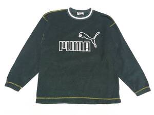 90’ｓオールド プーマ PUMA 90年代 パイル素材スウェット デカロゴ ロゴドン ビンテージ　　　vintage◯158　石