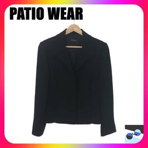 PATIO WEAR パティオウェア テーラードジャケット ジャケット アウター 長袖 シンプル おしゃれ レディース ブラック 9 キュプラ 日本製