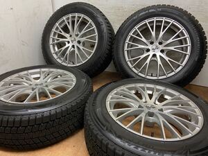 美品！バリ溝スタッドレス！ポルシェ マカン MAK RENNEN 18インチ 8J 9J +21 PCD112 5H ブリヂストン DM-V3 235/60R18 255/55R18 4本セット