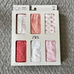 【新品未使用】ZARA ベビー 女の子下着 6枚セット 2-3歳 (98cm)