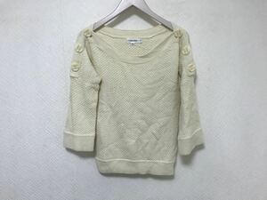 本物カルバンクラインCalvinKleinニットセーター長袖ロングレディース白ホワイトXSビジネス