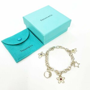 【1円スタート】【箱付き】TIFFANY & Co. ティファニー シルバー 5チャーム 22.6g ブレスレット 281008