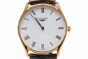 稼働品 ロンジン ゴールド 手巻き メンズ 腕時計 LONGINES