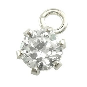 ピアス プラチナ ダイヤモンド パーツ ピアス用 イヤリング用 片耳用 一粒ダイヤ 0.10ct プラチナ900 レディース