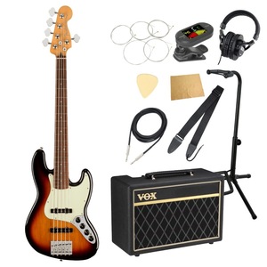 エレキベース 入門セット フェンダー 5弦ベース Player Plus Jazz Bass V 3TSB VOXアンプ付き 10点セット Fender ベース 初心者セット